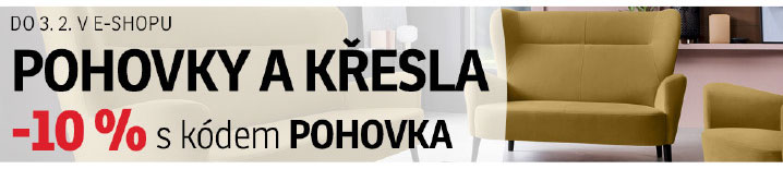 Akce 10 % sleva na pohovky a křesla