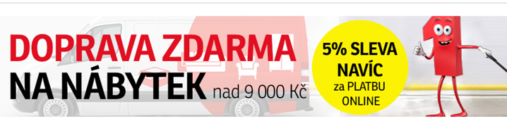 Doprava zdarma nad 9000 na nábytek 