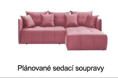 Plánované sedací soupravy