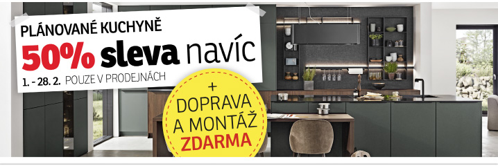 Plánované kuchyně 50 % sleva