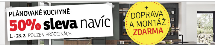 Plánované kuchyně sleva 50 %