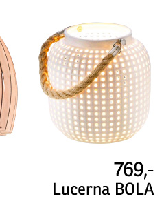 Stolní lampa v optice lucerny BOLA