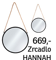 Závěsné nástěnné zrcadlo Hannah