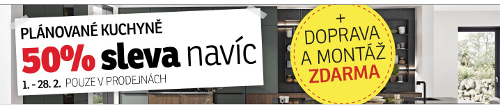 Plánované kuchyně sleva 50 %