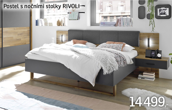 Postel s nočními stolky Rivoli