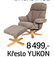 Relaxační křeslo s podnožkou Yukon
