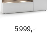 Široká komoda s prosklením Linate