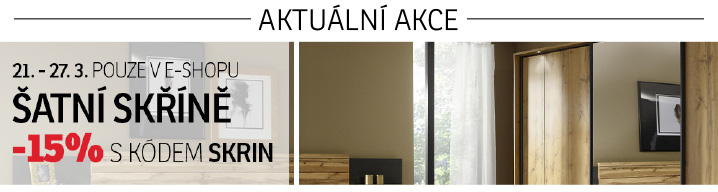 -15 % Šatní skříně