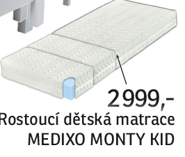 Rostoucí dětská matrace Medixo Monty Kid