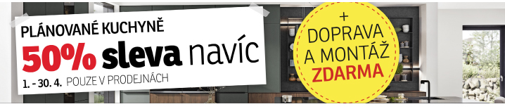Plánované kuchyně 50% sleva navíc