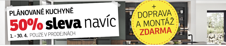 Plánované kuchyně 50% sleva navíc