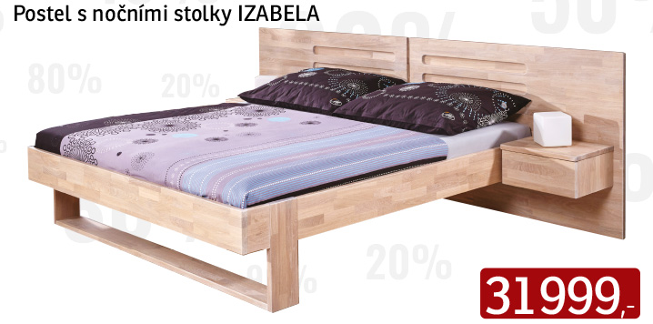 Postel s nočními stolky Izabela