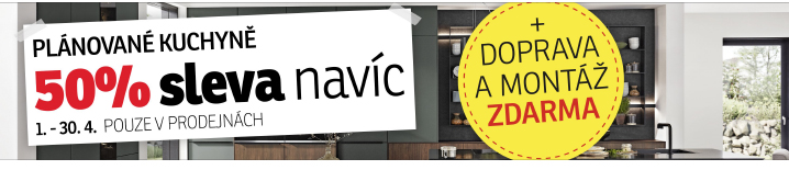 Plánované kuchyně 50% sleva navíc