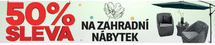50% na zahradní nábytek
