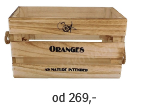 Dřevěná bedýnka Oranges