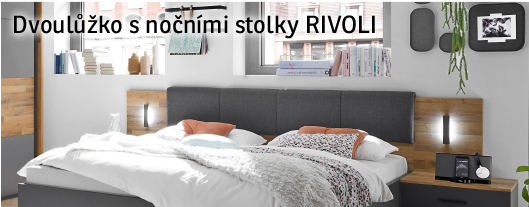 Dvoulůžko s nočnímí stolky Rivoli