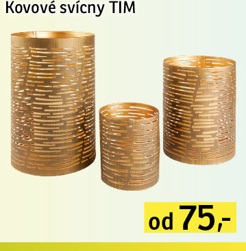 Kovové svícny Tim