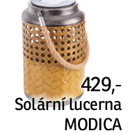 Solární lucerna Modica, hnědá