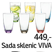 Sada 6 barevných sklenic Viva Colori