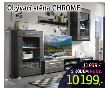 Obývací stěna Chrome