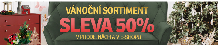 Vánoční sortiment sleva 50 %