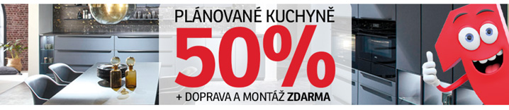 50 % plánované kuchyně